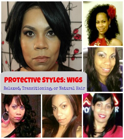 Protective Styles with Wigs: Collage of Wigs Worn