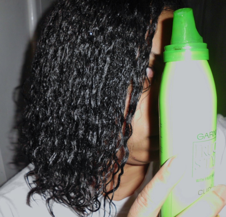 Taking Care Of My Hair During the Summer with Scrunched Texlaxed Hair Close Up with Product