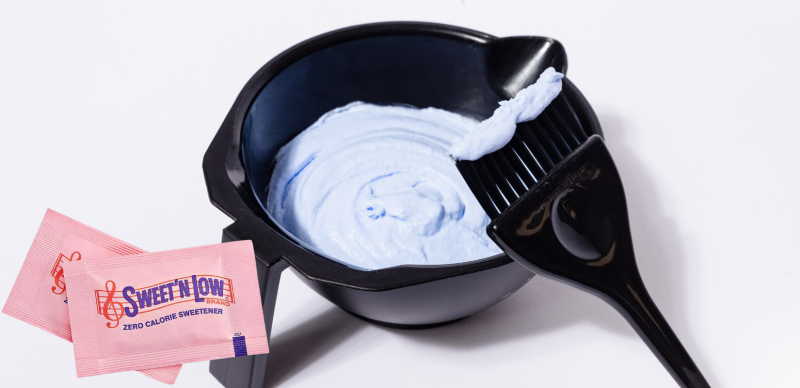 bowl of bleach and sweet n lo