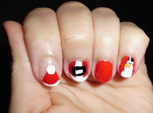 A fun manicure featuring a Christmas nail design theme just in time for the holiday. www.growitgirl.com