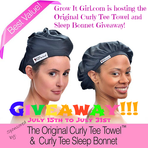 The original curly tee and sleep bonnet giveaway icon
