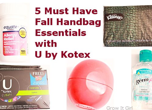 5 Must Have Fall Handbag Essentials with U by Kotex