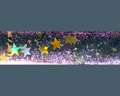 Rainbow Honey September 2014 Asteroid B Star Glitter Close Up