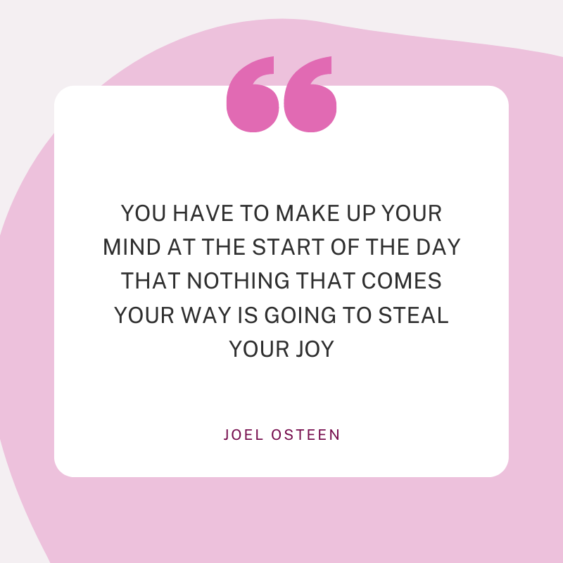Nothing with steal your joy