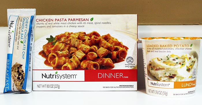 Nutrisystem Fast 5 Day 4Chewy Chocolate Chip Bar, Loaded Baked Potato and Broccoli and Chicken Pasta Parmesan and Broccoli