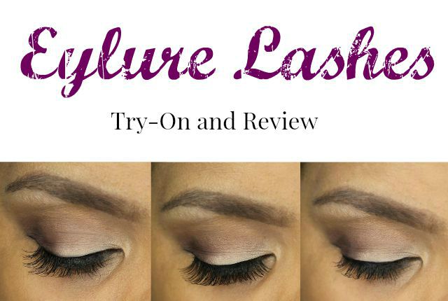 Eylure Lashes Try-On featuring the Volume, Lengthening, and Natural lashes from the brand.