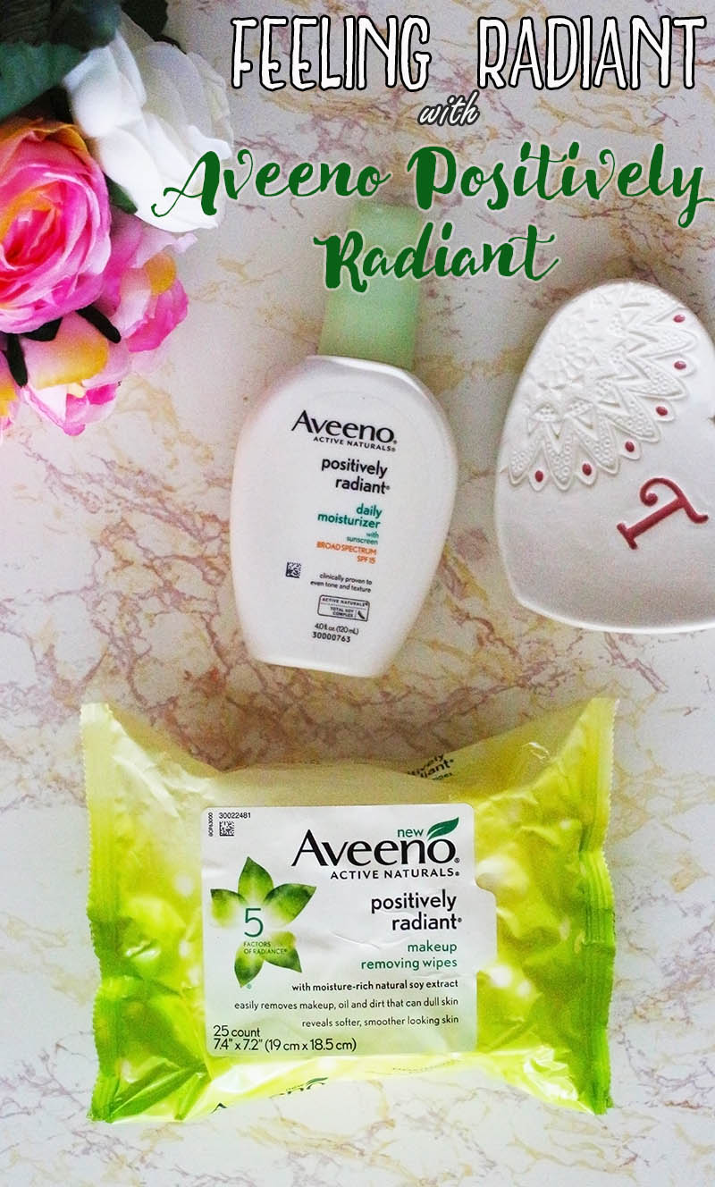 Aveeno POSITIVELY RADIANT Daily Moisturizer and Aveeno Positively Radiant Makeup Removing Wipes review on dry sensitive skin. Does it improve tone and texture? Read more. www.growitgirl.com