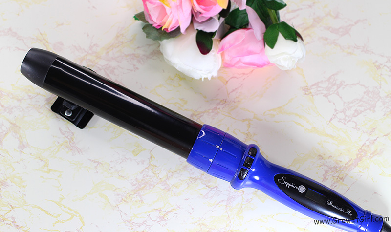 Irresistible Me Sapphire 8 in 1 Curling Want With 32mm Barrel Used to Create Beach Waves. www.growitgirl.com