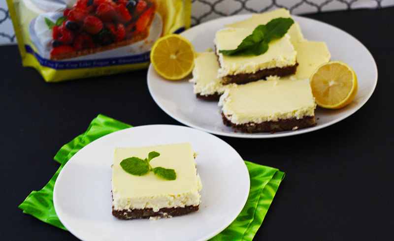 Lemon Brownie Cheesecake Square