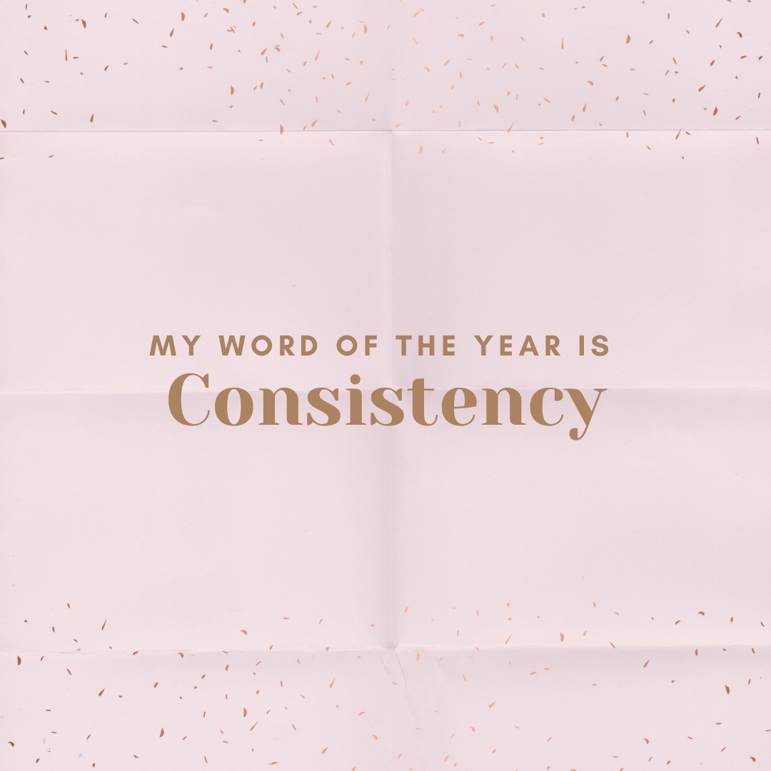 2022 Goals! Word for the Year...Consistency! Word of the Year Consistency